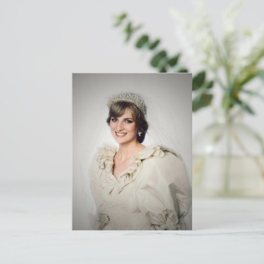 プリンセス結婚ダイアナポートレート様式化 ポストカード (スタンド正面)
