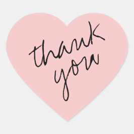 プリンセス美しいピンクハートサンキューステッカー ハートシール