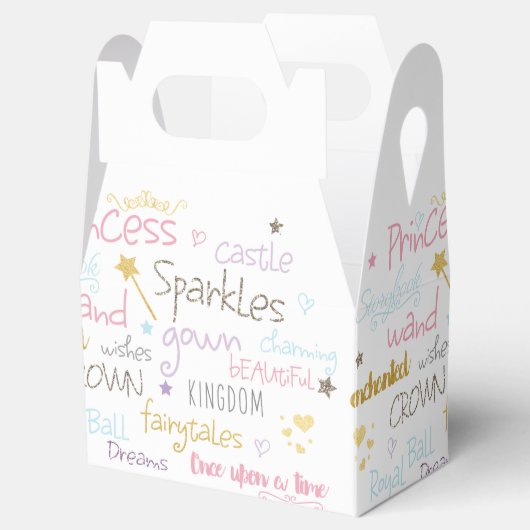 プリンセス言葉可愛い誕生日パーティーお願いボックス フェイバーボックス (オープン)