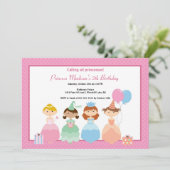 プリンセス誕生かわいらし日パーティーの招待 招待状 (スタンド正面)