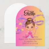 プリンセス誕生日の招待，デジタルダウンロード 招待状 (正面/裏面)
