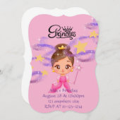 プリンセス誕生日の招待,デジタルダウンロード 招待状 (正面/裏面)