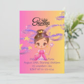 プリンセス誕生日の招待,デジタルダウンロード 招待状 (スタンド正面)
