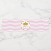 プリンセス誕生日ウォーターボトルラベル ペットボトルラベル (シングルラベル)