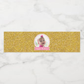 プリンセス誕生日ウォーターボトルラベル ペットボトルラベル (シングルラベル)