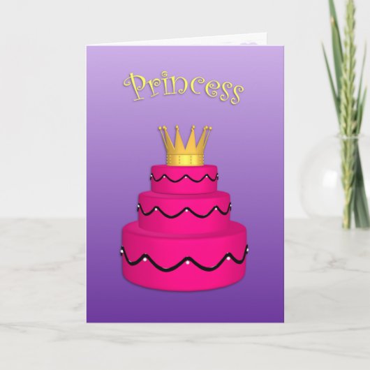 プリンセス誕生日カード カード (正面)