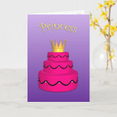プリンセス誕生日カード カード (黄色い花)