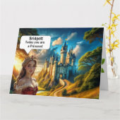 プリンセス誕生日カード カード (黄色い花)