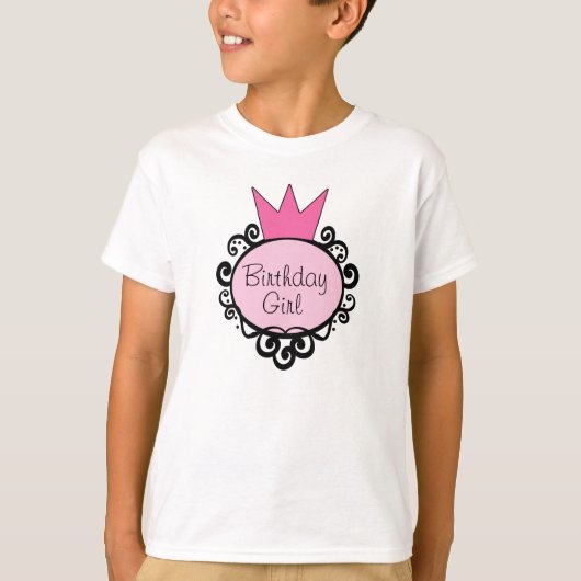プリンセス誕生日ガール Tシャツ (正面)
