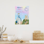 プリンセス誕生日キッズウェルカムポスター ポスター (キッチン)