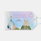 プリンセス誕生日キッズサンキュー ギフトタグ (正面(横))