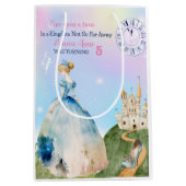 プリンセス誕生日キッズ ミディアムペーパーバッグ (正面)