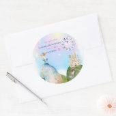 プリンセス誕生日キッズ ラウンドシール (封筒)