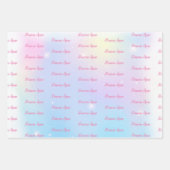 プリンセス誕生日キッズ ラッピングペーパーシート (正面3)