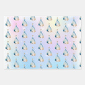 プリンセス誕生日キッズ ラッピングペーパーシート (正面2)