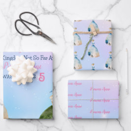 プリンセス誕生日キッズ ラッピングペーパーシート