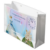 プリンセス誕生日キッズ ラージペーパーバッグ (正面アングル)