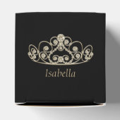 プリンセス誕生日デザイン-金ゴールドティアラクラウン フェイバーボックス (上部)