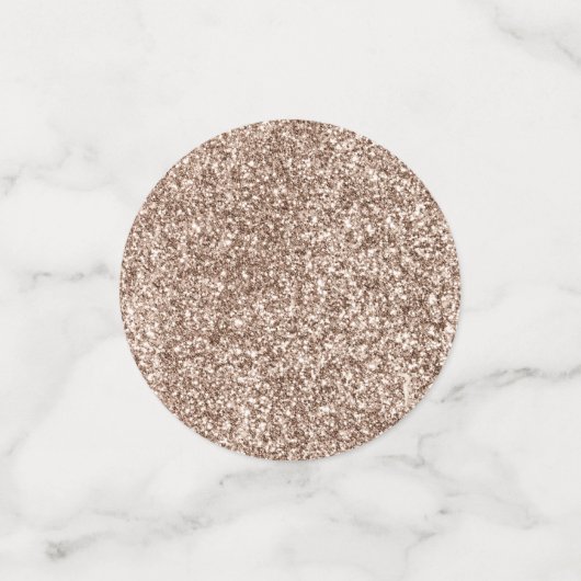 プリンセス誕生日パーティベージュグリッター写真 コンフェッティ (スモール正面)