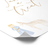 プリンセス誕生日パーティーおごりテーブルのサインを取る ポスター (角)