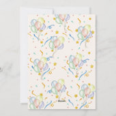 プリンセス誕生日パーティーへの招待 シーズンカード (裏面)