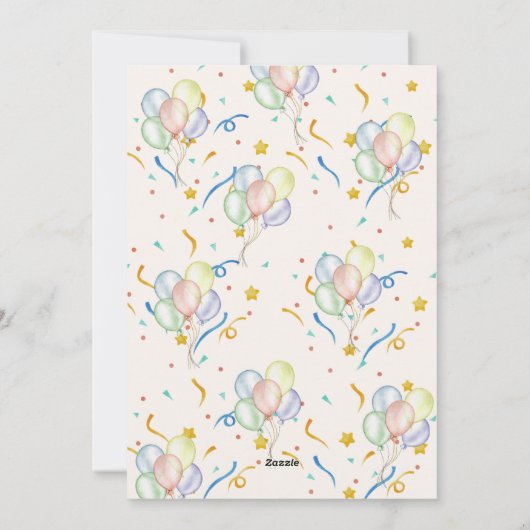 プリンセス誕生日パーティーへの招待 シーズンカード (裏面)