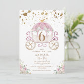 プリンセス誕生日パーティーへの招待 招待状 (スタンド正面)