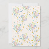 プリンセス誕生日パーティーへの招待 招待状 (裏面)