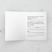 プリンセス誕生日パーティーへの招待 招待状 (内部)