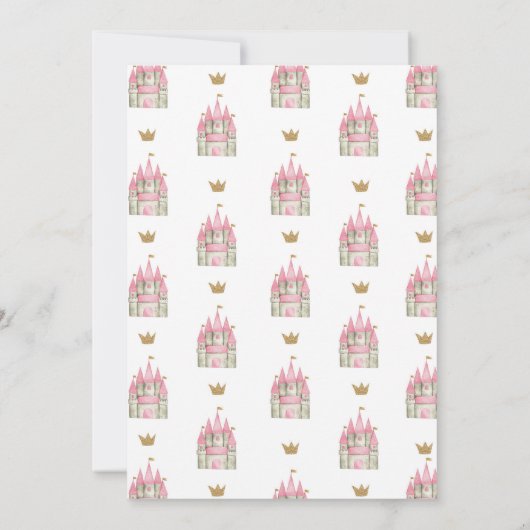 プリンセス誕生日パーティーへの招待（Arch付） 招待状 (裏面)