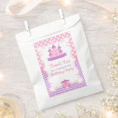 プリンセス誕生日パーティーピンクと紫 フェイバーバッグ (クリップ留めされた状態)