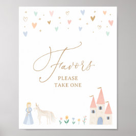 プリンセス誕生日パーティー好意サイン ポスター