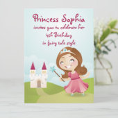プリンセス誕生日パーティー招待状 招待状 (スタンド正面)