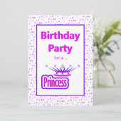 プリンセス誕生日パーティー招待状 招待状 (スタンド正面)