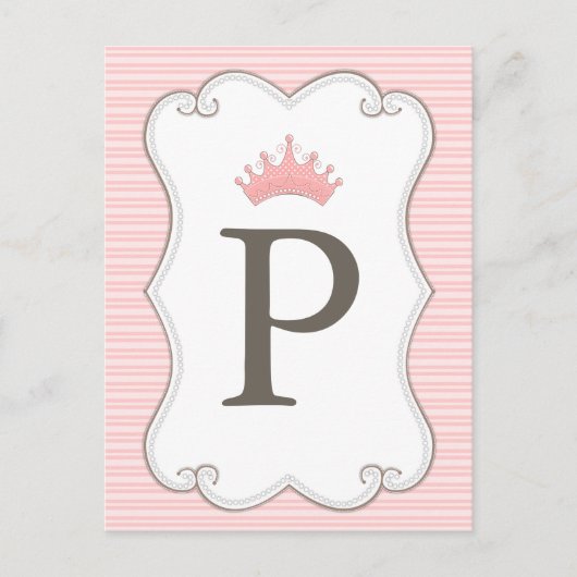 プリンセス誕生日パーティー独自のバナーカードを作成 インビテーションポストカード (正面)