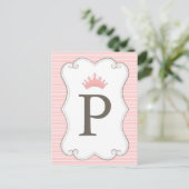 プリンセス誕生日パーティー独自のバナーカードを作成 インビテーションポストカード (スタンド正面)