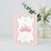 プリンセス誕生日パーティー独自のバナーカードを作成 ポストカード (スタンド正面)