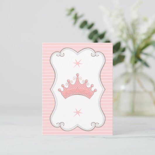 プリンセス誕生日パーティー独自のバナーカードを作成 ポストカード (スタンド正面)