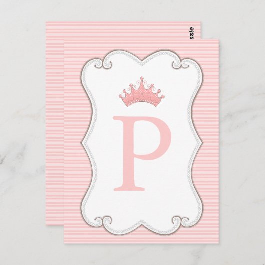 プリンセス誕生日パーティー独自のバナーカードを作成 ポストカード (正面/裏面)