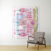 プリンセス誕生日パーティー背景バナー タペストリー (インサイチュ)