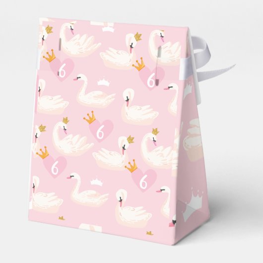 プリンセス誕生日パーティー,女の子,カスタム年齢 フェイバーボックス (裏面サイド)