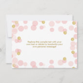 プリンセス誕生日ピンクと金ゴールドサンキューカード サンキューカード (裏面)