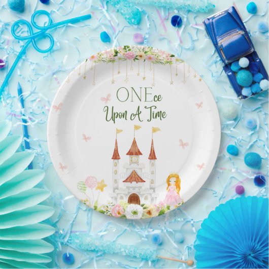 プリンセス誕生日プレート – 第1誕生日  ペーパープレート (パーティー)