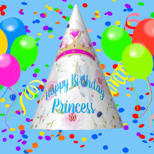 プリンセス誕生日ペーパー パーティーハット