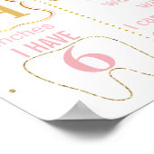 プリンセス誕生日マイルストーンchalkboardパーティー1062 ポスター (角)