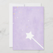 プリンセス誕生日招待状パープルフェアリーダスト 招待状 (裏面)