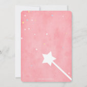 プリンセス誕生日招待状ピンクフェアリーダストIII 招待状 (裏面)