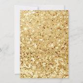 プリンセス誕生日招待状ピンク&金ゴールド 招待状 (裏面)