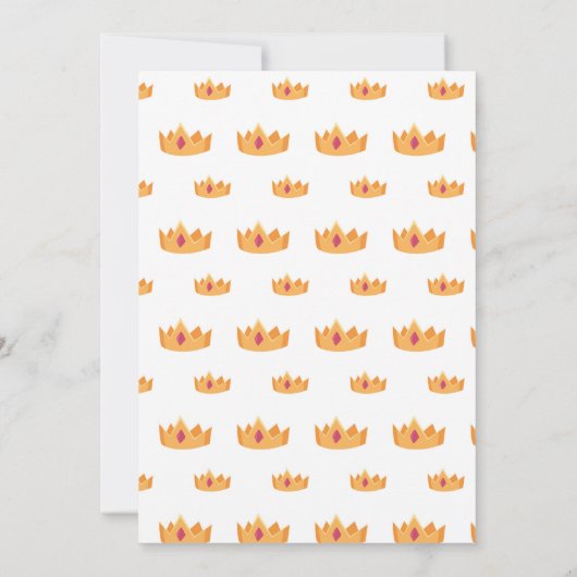 プリンセス誕生日招待状プリンスパーティーガールズ 招待状 (裏面)