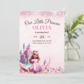 プリンセス誕生日招待状プリンセス城魔法 招待状 (スタンド正面)